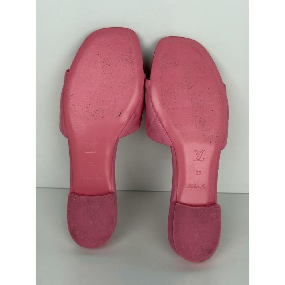 Louis Vuitton Revival Flat Mules in Embossed Pink Leather 36EU (6 US) 2020 - Picture 5 of 14